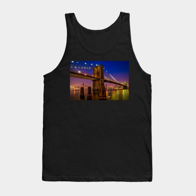 Brooklyn Bridge at night Tank Top by ArtArtArt